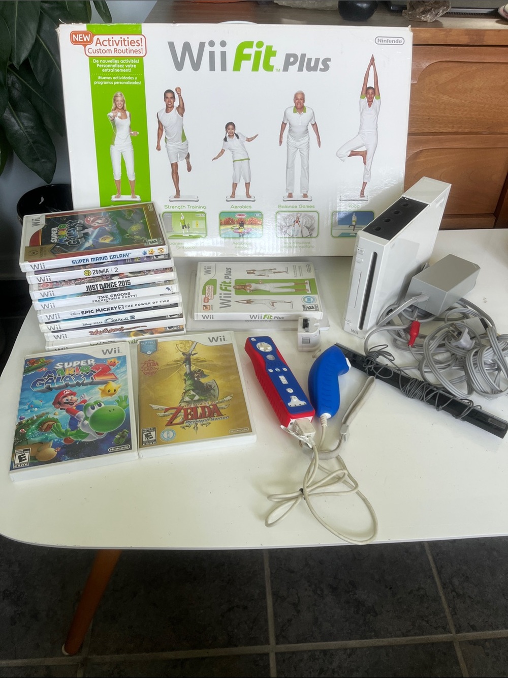 Giant Wii Bundle with Wii Fit Board and 11 Games